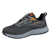 Durtebeua Mens Walking Shoes Sneakers for Men with Arch Support, Wide Toe Box Shoes for Pain Relief with Non Slip Rubber Sole Z03-Dark Gray,11